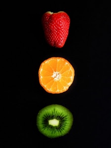 tre, fragola, frutta, rosso, verde, kiwi, arancio, arancia, giallo